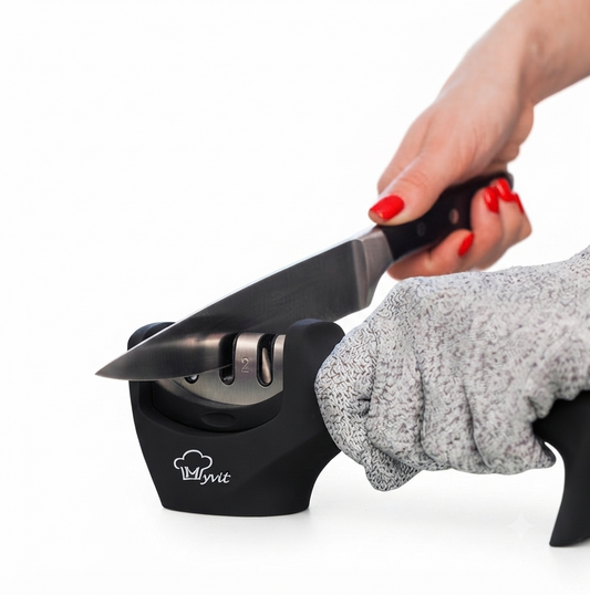 Advanced Kitchen Cutlery Sharpening Station with Diamond-Tungsten Technology