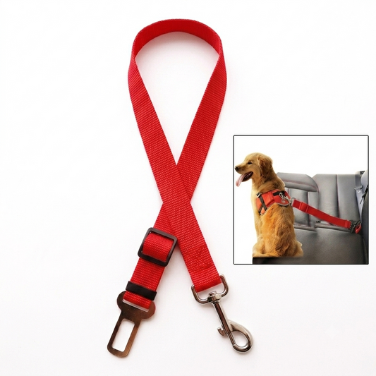 Adjustable Pet Safety Car Seat Belt – Secure Travel Harness for Dogs & Cats